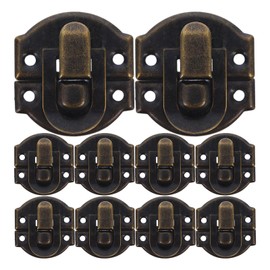 DOITOOL 20 Piezas Herrajes Antiguos Pasador De Pecho Bisagra De Bloqueo Herrajes Para Pestillos De Pecho Pequeño Gancho Pasador Decorativo Cerrojo Mini Candado Antiguo Metal Hebilla