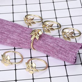 12Pcs Napkin Rings Christmas Napkin Ring Holders Reindeer Napkin Buckle for Holiday Dinners Parties, Wedding Adornment, Table Decoration Accessories Golden