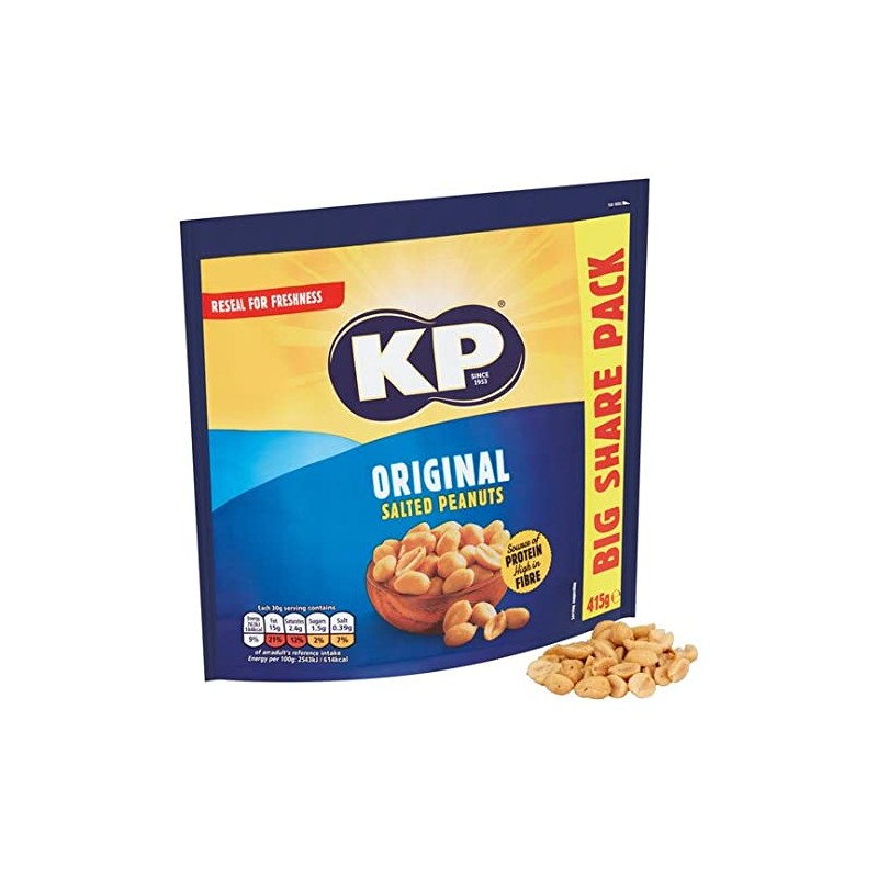 KP Nuts (Original Salted Peanuts 2 x 415g)
