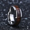King Will NATURE 8mm Mens Real Wood Inlay Titanium Wedding