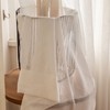 Artdix White Sheer Curtains 84 Inches Long 2 Panels Set,