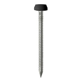 Black 40mm Poly Top Pins (Pack of 50) UPVC Nails Polymer