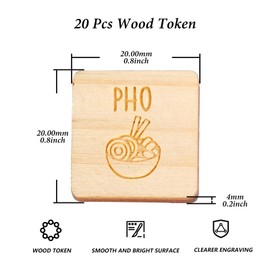 20Pcs Anniversary Date Night Gifts for Him Her Husband Wife Food Wood Decision Token Birthday Gifts for Boyfriend Girlfriend Men Women Bridal Shower Wedding Gift for Couple Christmas Valentines Day