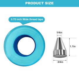 JMSMSH Stainless steel 17 Degree Folding Cone Coin Ring Tools 1/4" to 3/4" Hole Sizes