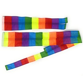 Infinity Long Tail Poi (with Replacement Short Tail Bag) JUGGLE 4 FUN (Rainbow)