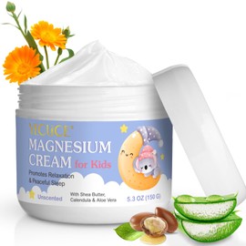 Magnesium Lotion for Kids, Magnesium Lotion for Sleep, Natural Magnesiums Cream elaxation & Relieves Stress, with Shea Butter, 5.3 oz