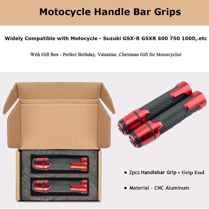 2pcs Motocycle Handlebar Grip Ends Set, Fit with S.uzuki GSXR
