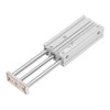 3 Stem Pneumatic Cylinder Aluminum Alloy Double Acting Air Cylinder