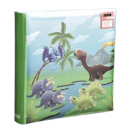 Arpan 4 x 6'' Kids Cute Dinosaurs in Prehistoric Scene Slip In Memo Childrens Photo Album For 200 Photos