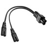 JSADZKJ IEC 320 C6 to Dual C7 Y Splitter Extension