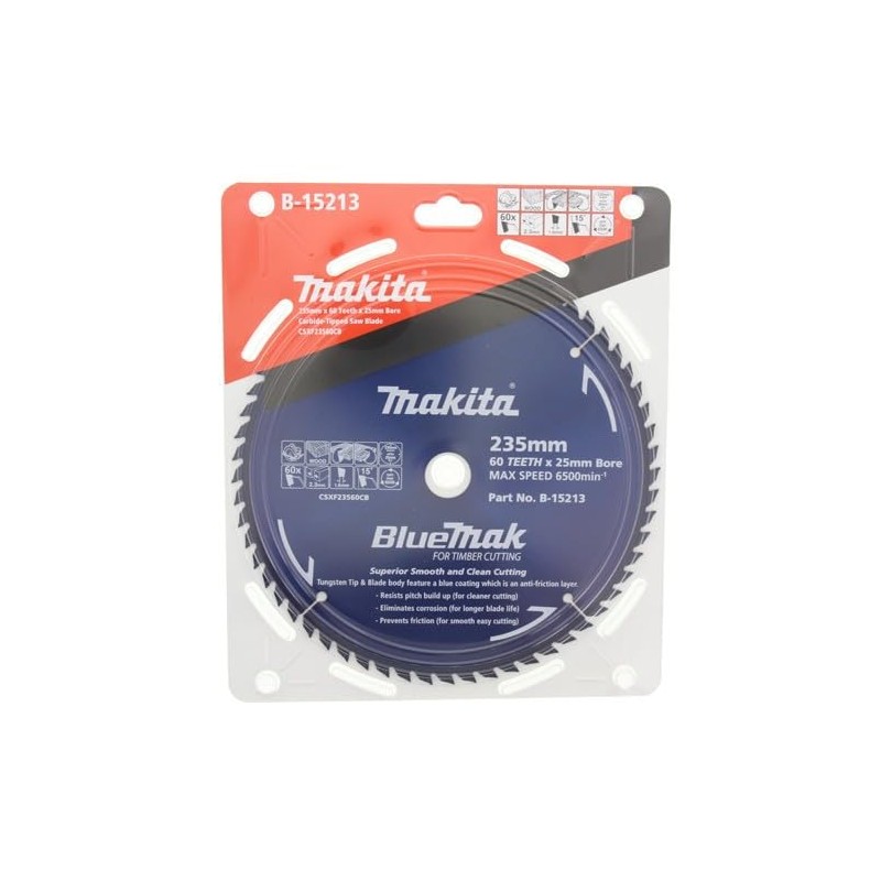 Makita Bluemak Tungsten Carbide Tipped Saw Blade, 235 mm x