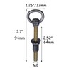 HEVSTIL 4PCS Antique Brass Swing Mirror Mounting Bolt 3-2/3" Long