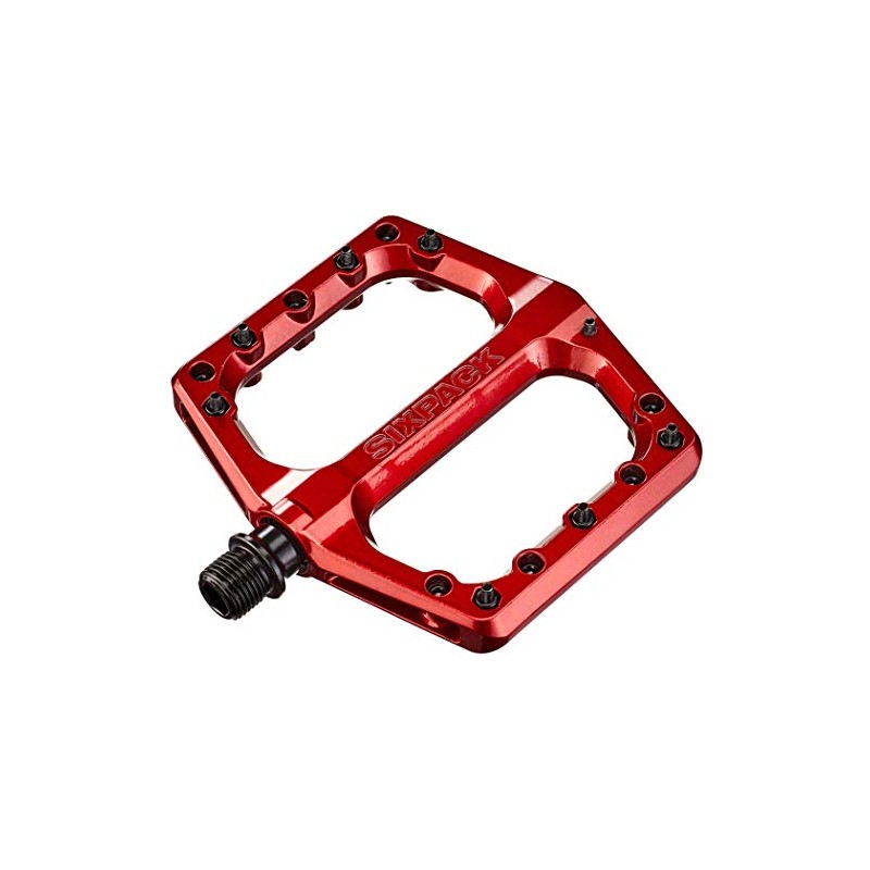 SixPack Racing Threat Flat MTB Pedals Red Waist Unique