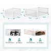 PARANTA 8-Piece Boot and 12-Piece Shoe Storage Box, Stackable Clear