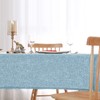 Hiasan Faux Linen Rectangle Tablecloth - Wrinkle Free, Washable Rust-Proof