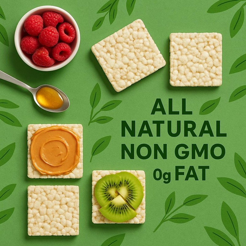 Only Kosher Candy Ultra Thin Rice Cakes Squares Plain, Lightly