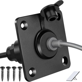 RVSPARK Waterproof Wall Socket Passthrough for Starlink Mini, Aluminum DC 5.5 x 2.1 Female Power Connector Outlet/Port – Perfect for RV Campervan, Caravan, Motorhome, Battery Box(1 Pack)