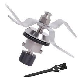 Wjelet Stainless Steel Replacement Blade + Cleaning Brush for Silvercrest Monsieur Cuisine Connect and Monsieur Cuisine Smart Food Processor, Compatible Food Processor Accessories, Blade Set for