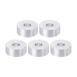 PATIKIL M8 Aluminum Spacers, 5Pcs Metal Spacer Aluminum 8.5mm ID x 25mm OD x 10mm L Aluminum Spacer Screw Standoff Round for 5/16" or M8 Screw Bolts