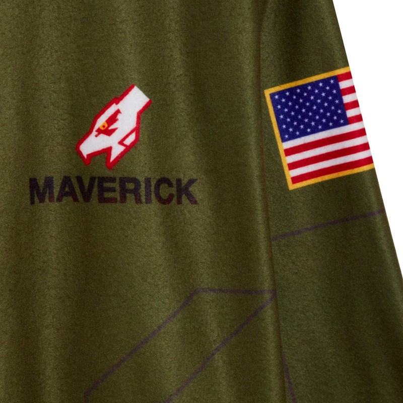 Boys Top Gun Fleece Onesie Maverick Pyjamas Kids Flighter Pilot