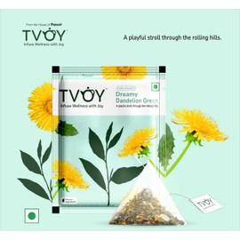 Natural Green Tea, Dreamy Dandelion Herbal Green Tea Blend with Dandelion Root, 20 Premium Tea Bags, Biodegradable Loose Leaf Tea Bags for Daily Refreshment, 100% Natural, No Added Flavors, Pack of 2