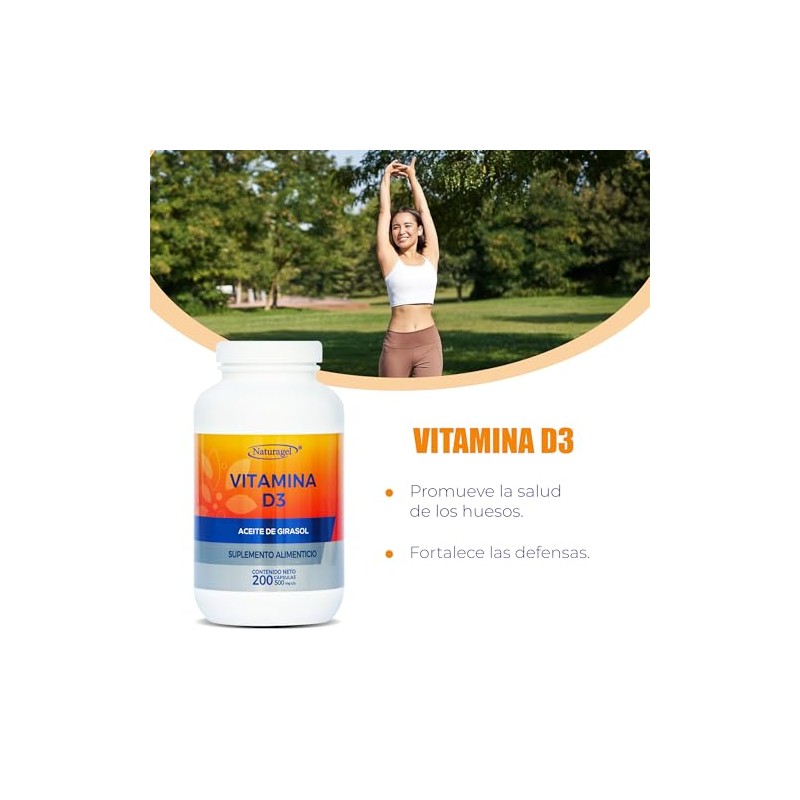 Vitamina Naturagel Suplemento Alimenticio Salud General 200 Softgels 500