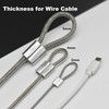 Floyutin 5 Pcs 5mm Wire 24 inch Vinyl Coated Stainless