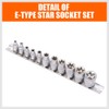 HORUSDY 11Pcs E Torx Socket Set Female External Star Socket