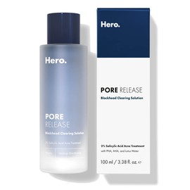 Hero Cosmetics Pore Release Blackhead Clearing Solution, Exfoliating 2% Salicylic Acid Toner Featuring AHA and PHA, Blackhead Remover Toner, 100 ml