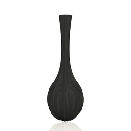 Bryn Vases Decoration, Flower Vase Modern Made of PLA, 3D Printing Technology Vase Black for Pampa, Flowers, Dried Flowers, Decoration Living Room, Bedroom, Wedding, Dining Table, Office (Style 3)
