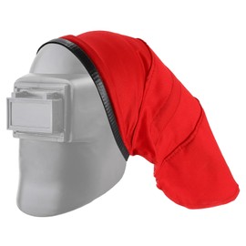 sourcing map Welding Helmet Cover FR Cotton Welding Helmet Extended Headcover Welding Head Cover Welding Hood Accessories with Press Fit Seal for Most Welding Helmets, Red