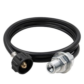 Preruner Propane Fuel Filter F273699 with Hose,Propane Adapter Hose with QCC1/Type1 Adapter,Compatible with heater Buddy and Big Buddy, Connect 20-45 lb Propane Tanks，black grey