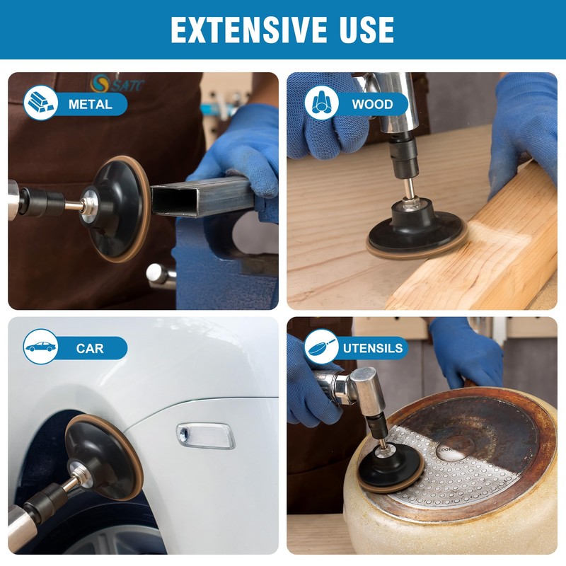 S SATC 25Pcs Coarse Sanding Disc 3 Inch Quick Change