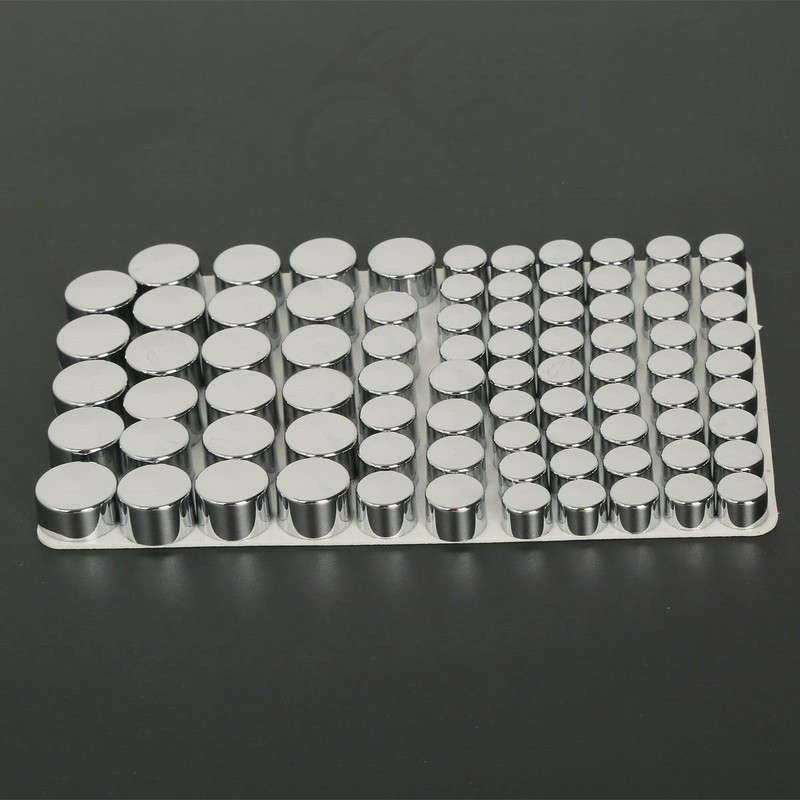 XFMT 83pcs Chrome Engine Full Bolt Cover Caps Kit Compatible