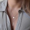 Qimily Dainty Layered Chain Necklace, Handmade 14K Gold Plated Pendant