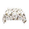 AEIOAE Easter Day Tablecloth 60x60 Inch Square, Brown Bunny Table