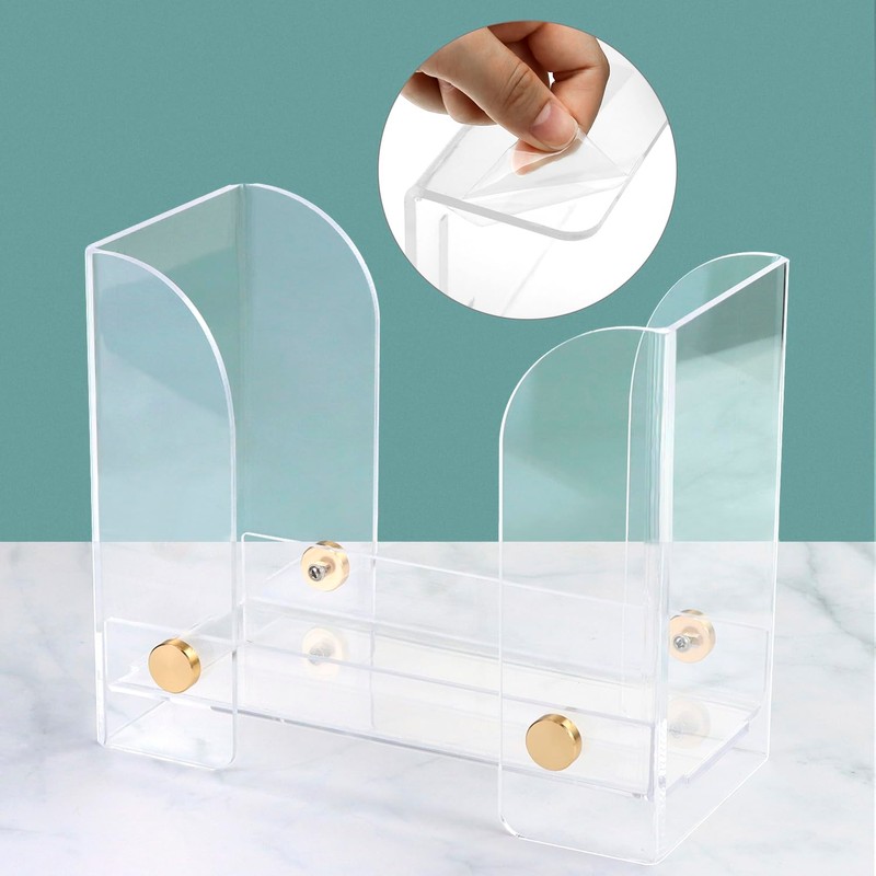 QWORK® Acrylic Paper Towel Holder, Paper Towel Dispenser Transparent Paper