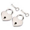 2 Pieces Small Heart Shaped Padlock with Key Mini Lock