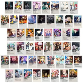ZPPLD 50pcs Anime Wall Collage Kit,Anime Collage Kit for Wall Aesthetic,Anime Poster,Manga Posters,Aesthetic Picture for Wall Collage,Anime Posters Dorm Decor Bedroom Decor for Anime Lovers (Anime-C)