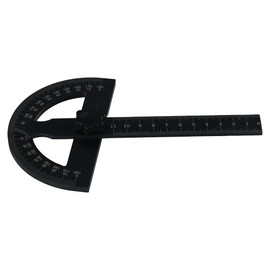 Urjumpea 180 Degree Protractor Adjustable Bakelite Round Head Finder and Angle Gauge with 11cm/4.35" Arm for Woodworking