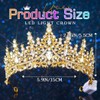 Urieo Light up Queen Crown LED Rhinestone Tiaras with Comb