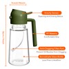 YRRAMATE 16oz/470ml Glass Olive Oil Sprayer for Cooking with Stickers,