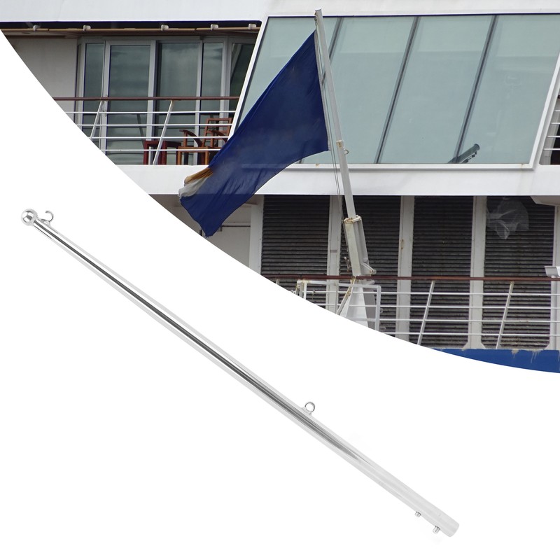 Flag Pole 610mm Stainless Steel Weather Resistant Rustproof Marine Flagpole