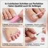Pack of 120 Glue-On Artificial Toenails - White Square Natural