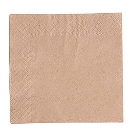 Vegware Recycled Unbleached Napkins 24cm 2ply+ Pack of 250, White