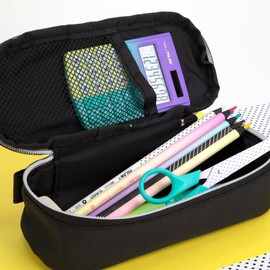 Milan Sunset Oval Pencil Case - Black