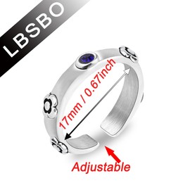 CENWA Anime Cosplay Ring Red/Blue Gemstone Anime Adjustable Unisex Ring Gift for Fans, Metal metal: gemstone, Crystal