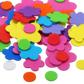 PATIKIL Foam Stickers, 4 Pack 200Pcs EVA Self Adhesive Foam Shape Sticker Craft Supplies for Scrapbook Card DIY Making Home Decoration, Flower Style