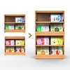 Teamkio Can Organizer for Pantry, Bamboo Pantry Organizer, 2 Tier