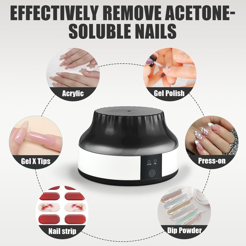 Electric Nail Polish Remover Machine, Soaking Bowl acetone proof, Acrylic
